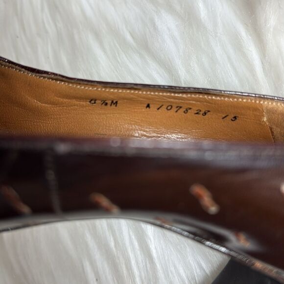 Bally Of Switzerland Vintage Brown Heels Sz 8.5 - Picture 6 of 8